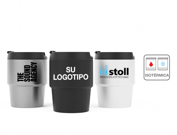 Espresso - Tazas de viaje para espresso con logotipo
